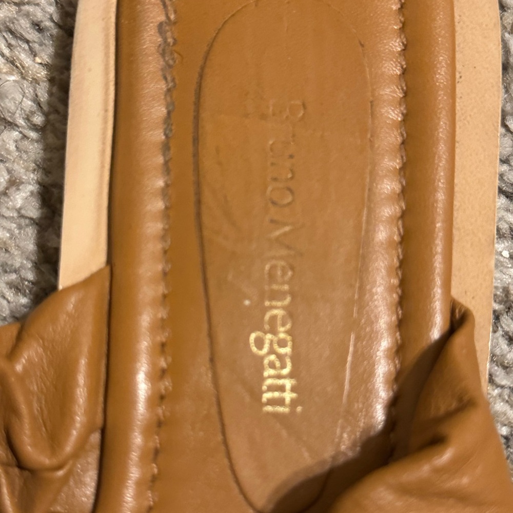 Bruno Menegatti  Brown Ruffled Leather Sandals - Picture 5 of 9